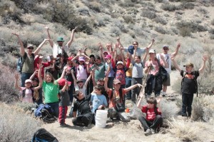 Lee Vining Creek gets new seedlings for Earth Day. Photo by Santiago Escruceria.