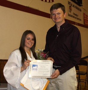 Geoff McQuilkin and Mono Lake Committee Scholarship winner Erika Flores. Photo by Arya Degenhardt.