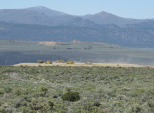 View of airport earthworks from Highway 395