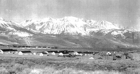 The town of West Portal, which sprung up west of the Mono Craters during the aqueduct's construction. Photo courtesy of the Mono Basin Historical Society.