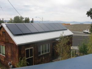 Completed solar photovoltaic installation on Mono Lake Committee building