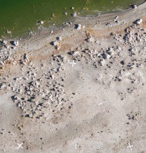 Scale target from the air. Photo by Rick Kattelman.