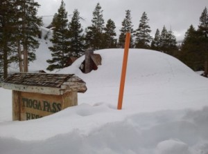 Tioga Pass Resort is under there somewhere! May 7, 2011 photo by Greg Reis.