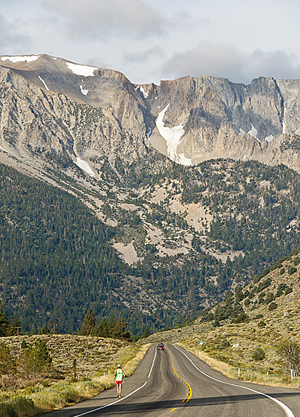 Eric Lynch in the lead heading for the high country