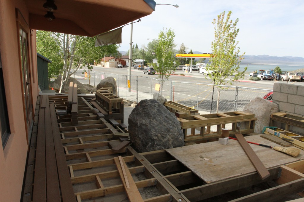 Construction continues at the Mono Lake Committee Information Center & Bookstore.