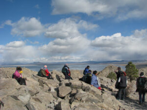 Students from Communites for a Better Environment on top of Panum Crater, Novemter 2012.