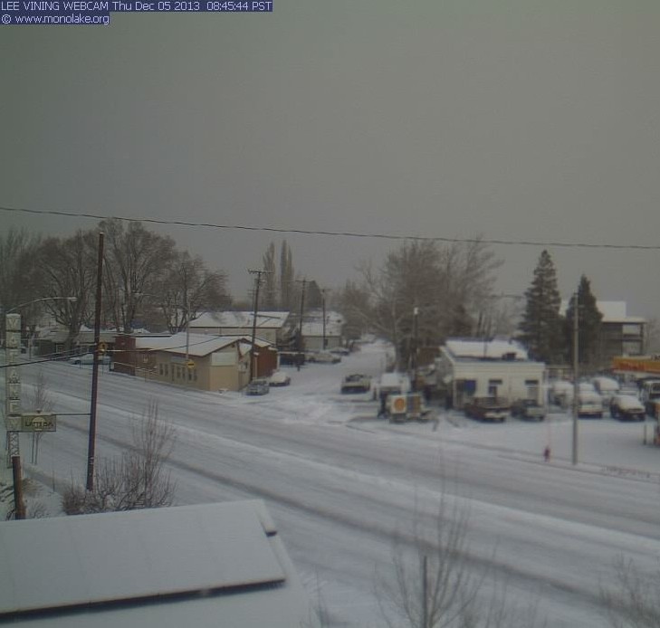 Lake-effect snow at Mono Lake