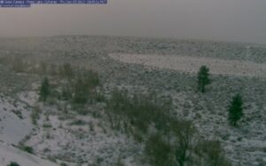 Mill Creek Webcam shot from 8:45 am 12/5/2013, looking south to Mono Lake from Mono City.