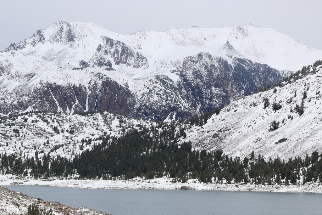 New snow above Saddlebag Lake