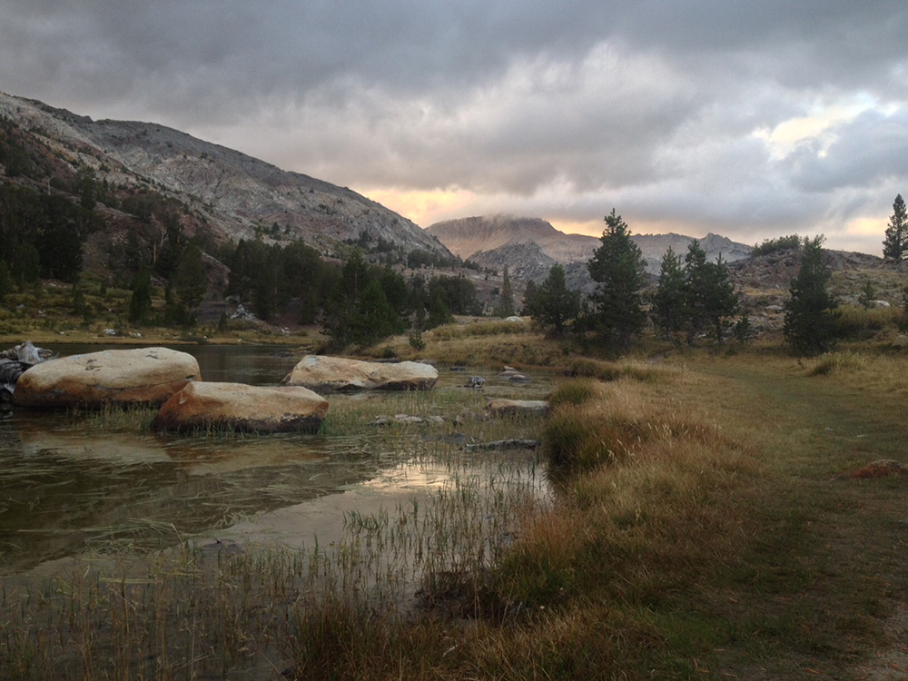 Clouds rolling in over Shell Lake as night begins to fall. Photo by Andrew Youssef.