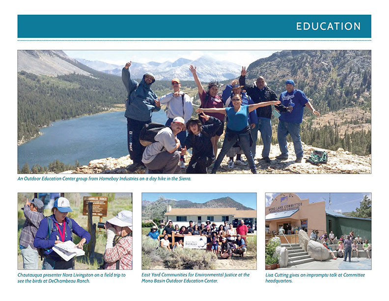 A page from the 2015 Mono Lake Committee Annual Report.