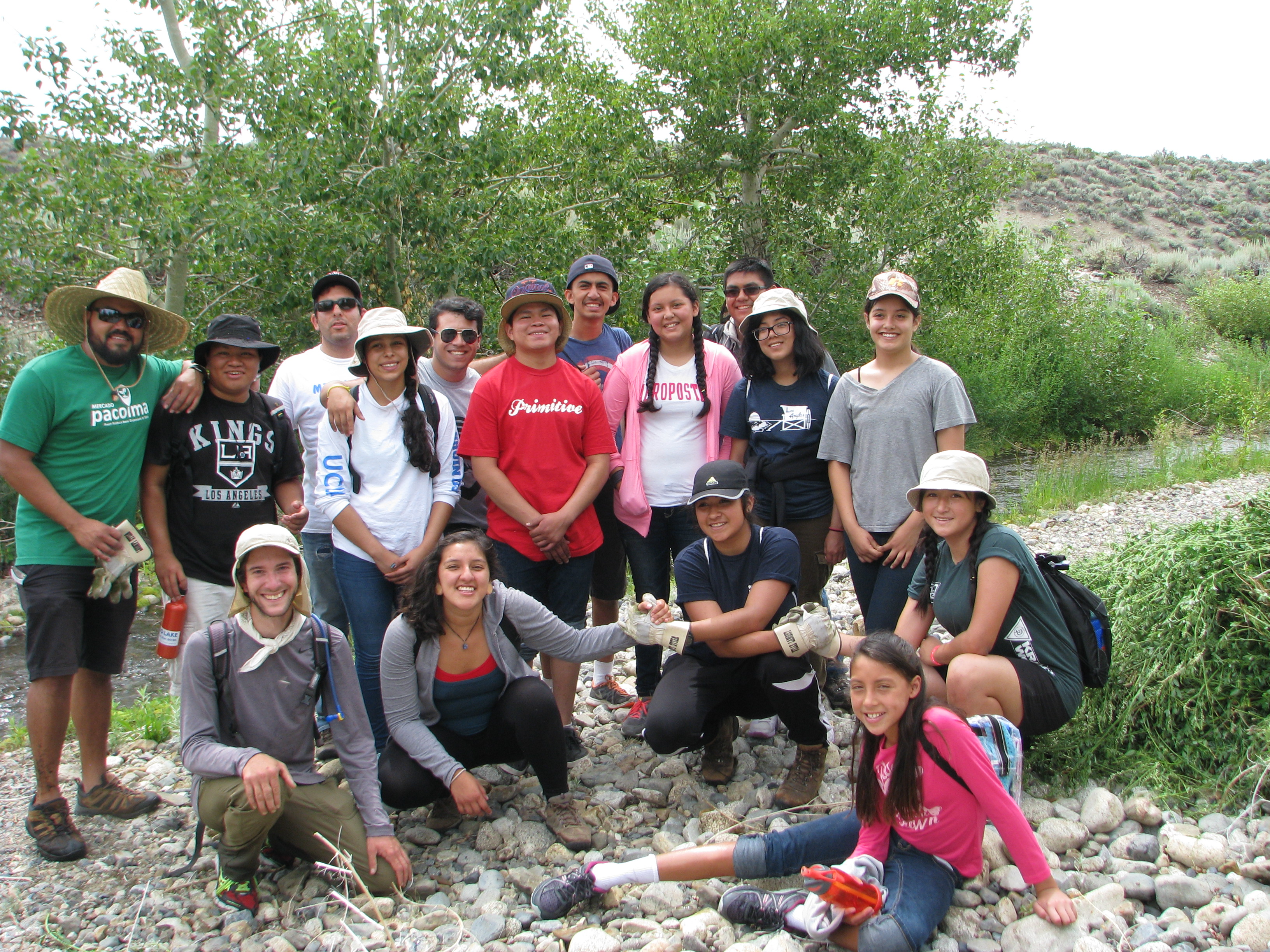 OEC group Pacoima Beautiful after a day of invasive plant removal. Photo by Mel Boyd.