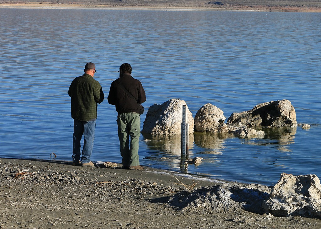 Measuring Mono Lake's April 1 elevation