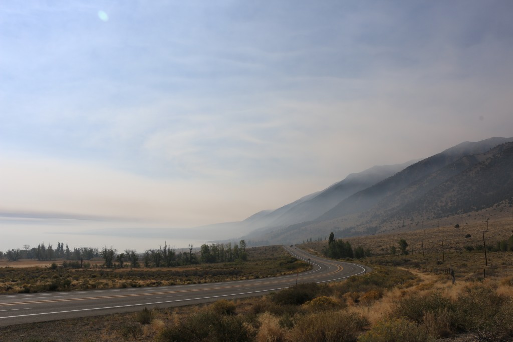 Smoke From the Owens River Fire on Saturday 9/18. Photo by Bartshe Miller.