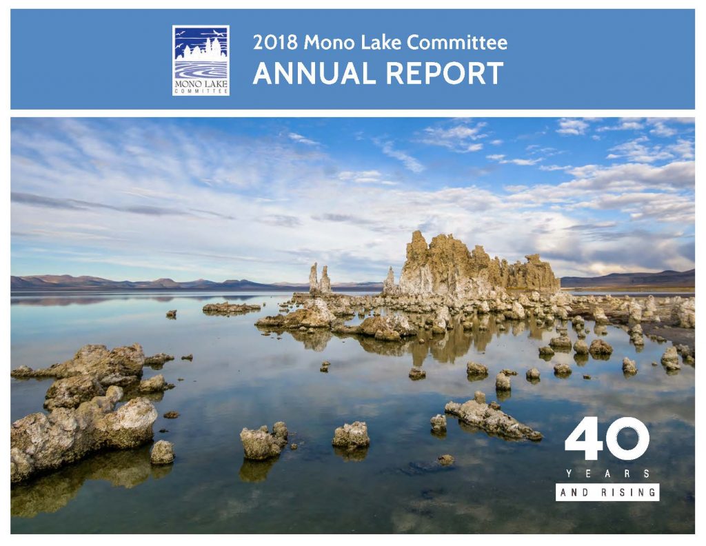 2018 Mono Lake Committee Annual Report cover