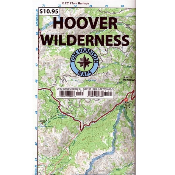 Hoover Wilderness map - Tom Harrison
