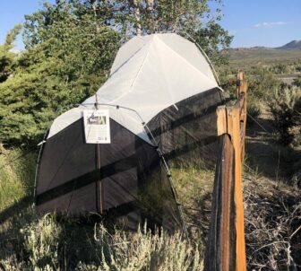 Malaise trap set up at the Mono Basin Outdoor Education Center.