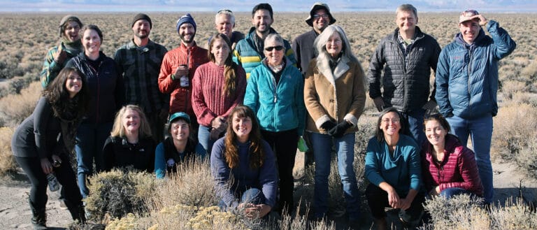 Mono Lake Committee staff in 2021 in the sagebrush sea.