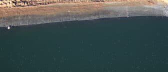 A view from above looking at water