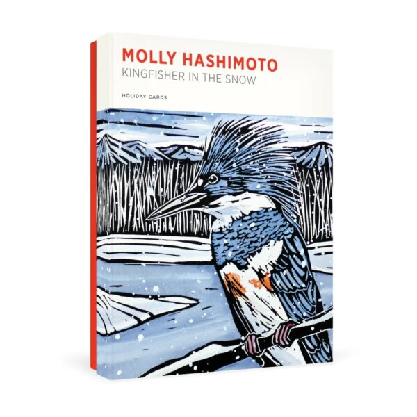 Cards_Kingfisher set Kingfisher in Snow holiday card set