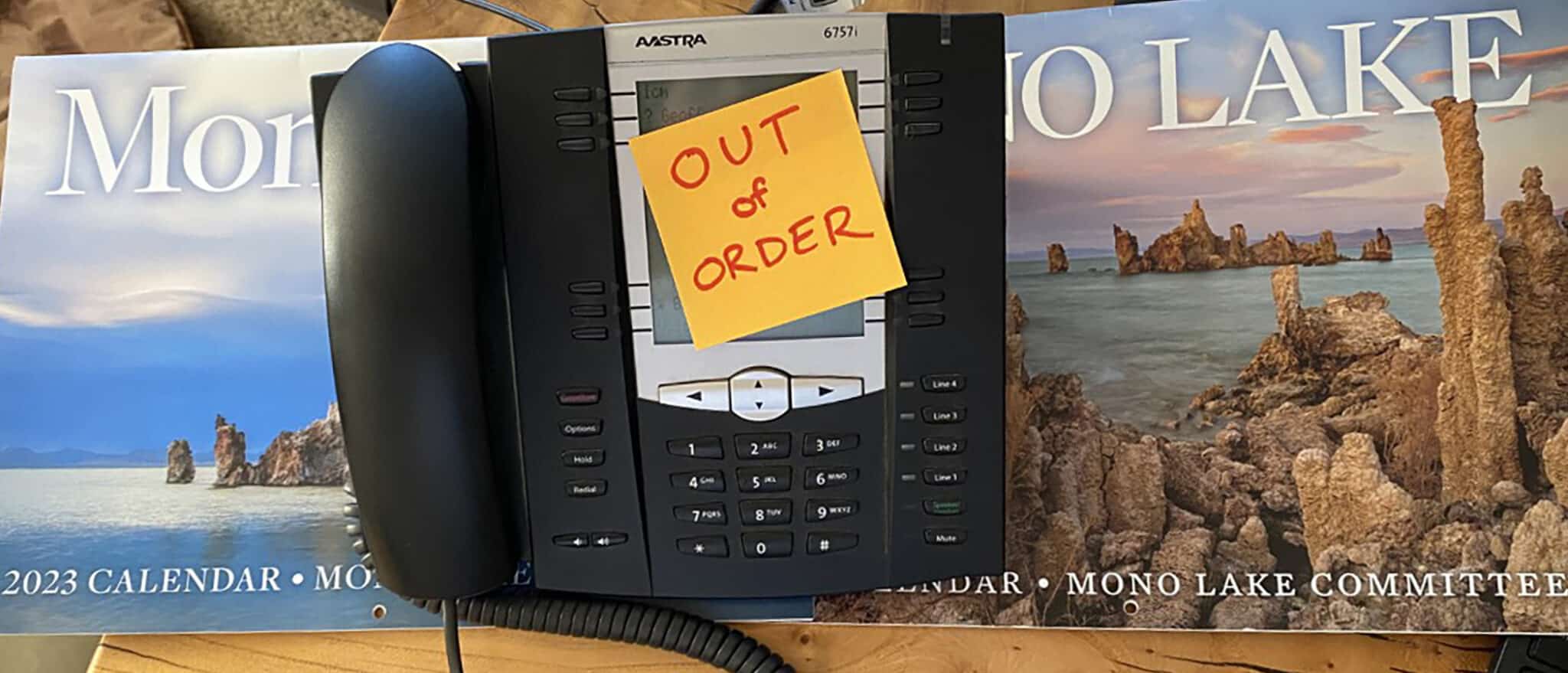 UPDATE Phone service restored Oh no! Our phones are down Mono Lake